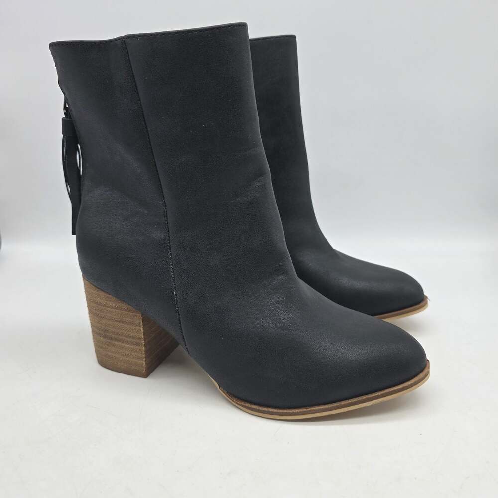 Hey Girl by Corkys Vegan Leather Boujee Boots Corporate Black Smooth Size 6